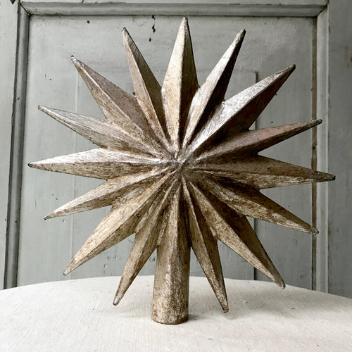 15 Point Silver Star Tree Topper