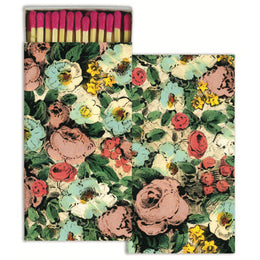 Floral Collage four inch matchbox with fifty sticks