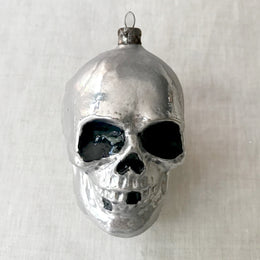 Nostalgic Large Silver Skull Ornament
