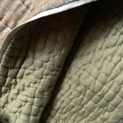 Silk Velvet King Quilt in Silver Green