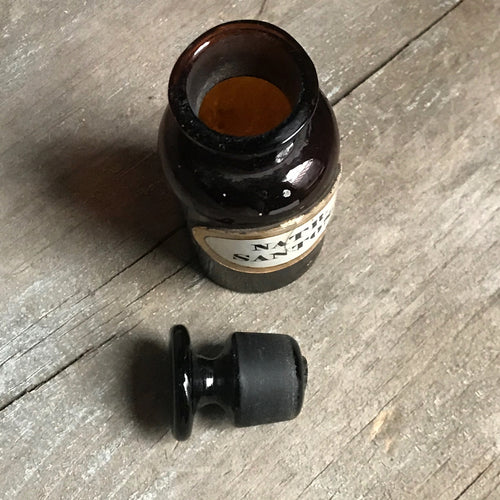 19th Century Small Apothecary Bottle with Removable Top