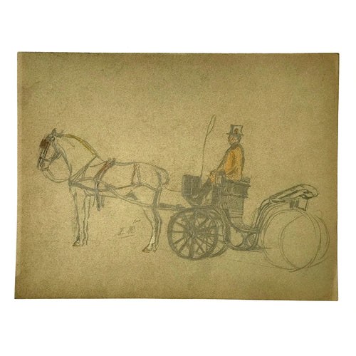 Evert Rabbers Horse and Carriage Drawing 58
