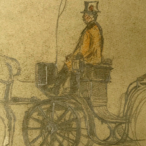 Evert Rabbers Horse and Carriage Drawing 58