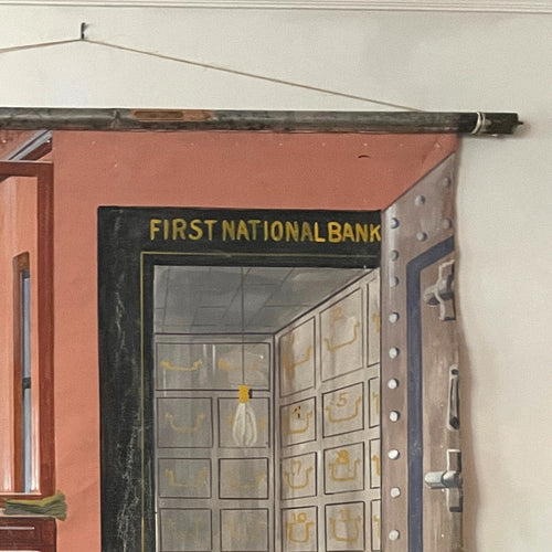 Late 19th Century Painted Bank Backdrop
