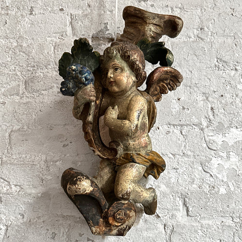 19th Century Italian Carved Angel