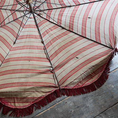 Early 20th Century Parasol Umbrella with Fringe