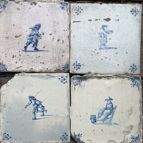 Set of 22 18th Century Delft Tiles