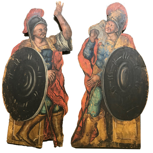 19th Century Pair of Painted Figures