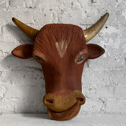 Antique Black Forest Carved Cow