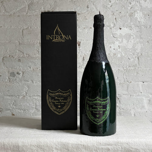 Large Antica Cereria Champagne Candle with Dark Label