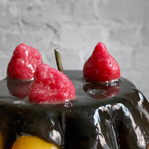 Torta Budino Crema Cream Cake Candle