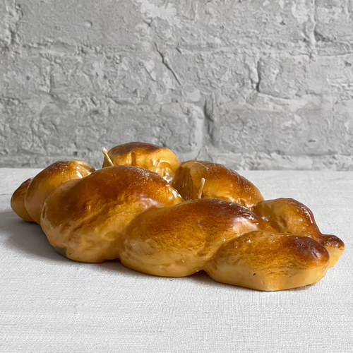 Pane Treccia Braided Challah Bread Loaf Candle