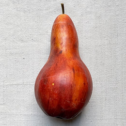 Carrara Marble Large Red Pear