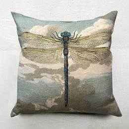 Dragonfly Over Clouds Pillow