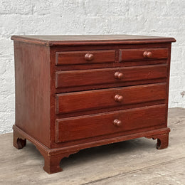 Antique Wood chest with small drawers