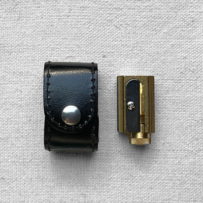 Dux Brass Adjustable Pencil Sharpener with Case