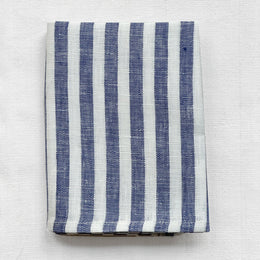 Fog Linen Kitchen Towel in Blue & White Stripe