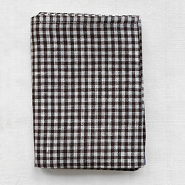 Linen Kitchen Towel - Black Checkered - Olive + Rose