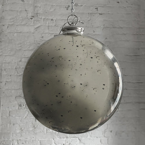 Hanging Mirrored Distressed Glass Globe