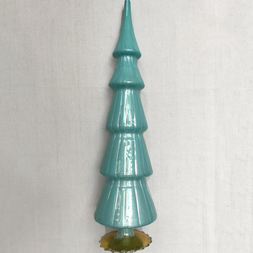 17" Standing Glass Tree in Blue
