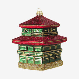 Pagoda with Red Roof Ornament