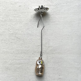 Nostalgic Candle Holder with Mini Owl Ornament