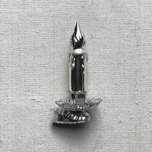 Nostalgic Silver Clip-On Candle Ornament