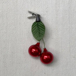 Nostalgic Cherries Clip-On Ornament