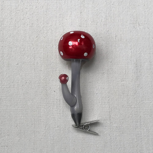 Nostalgic Mushroom with Small Mushroom Clip-On Ornament
