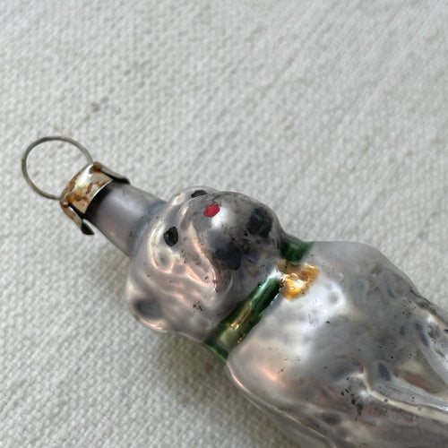 Nostalgic Dog With Green Collar Ornament