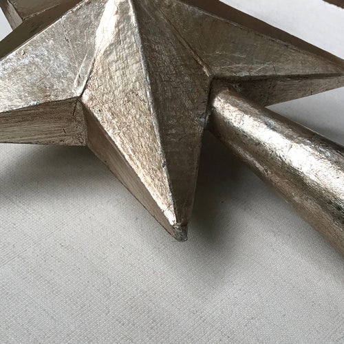 Large 5 Point Star Tree Topper in Antique Silver