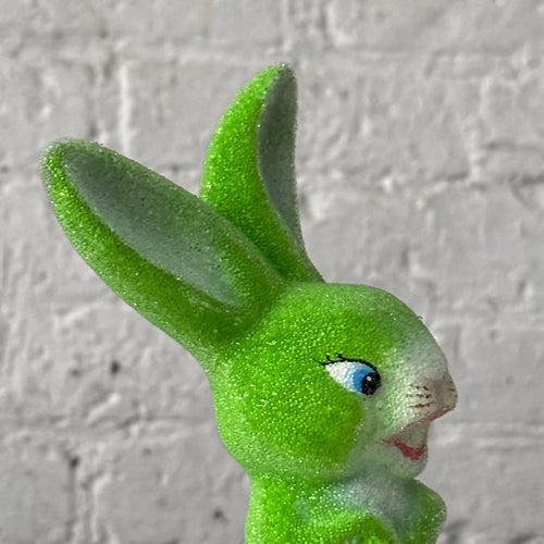 Papier Mâché Beaded Green Bunny