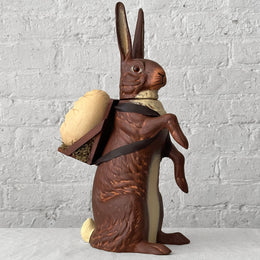Papier Mâché XL Bunny with Backpack on table