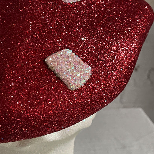 Large Glitter Mushroom in Red