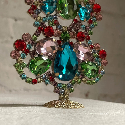 Nostalgic Multicolor Glass Jeweled Tree