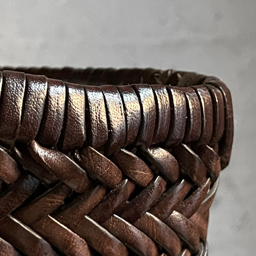 Leather Dragon Diffusion Triple Jump Small Tote in Dark Brown