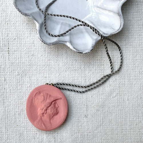 Soldier Pendant Necklace in Coral