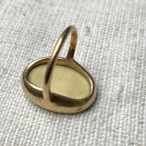 Gold Philosopher Ring in Maize