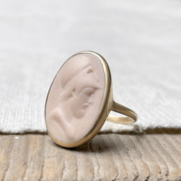 Gold Soldier Ring in Blush