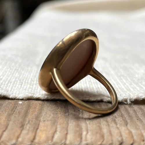 Gold Soldier Ring in Blush