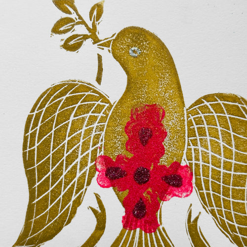 Block Printed Santo Spirito Folded Card