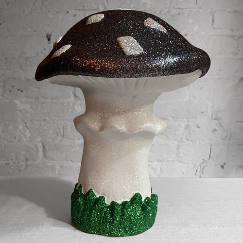 Large Glitter Mushroom in Gunmetal Grey