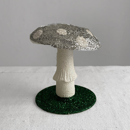 Small Glitter Mushroom in Silver