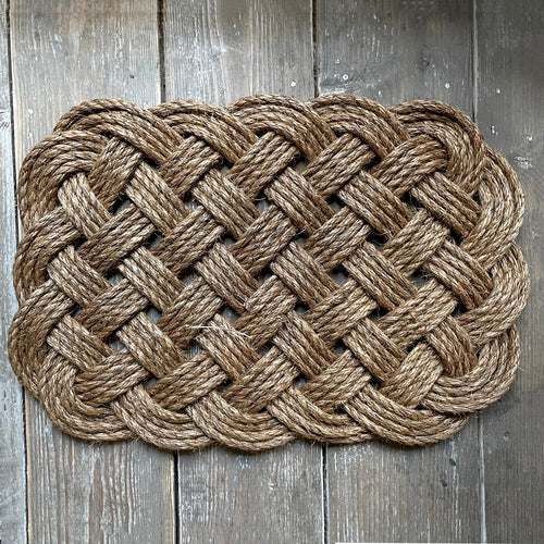 Square Woven  Nautical Rope Entry Rug Doormat