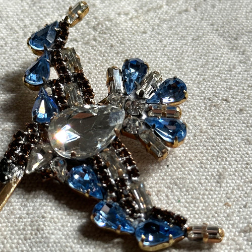Crystal Humming Bird Brooch