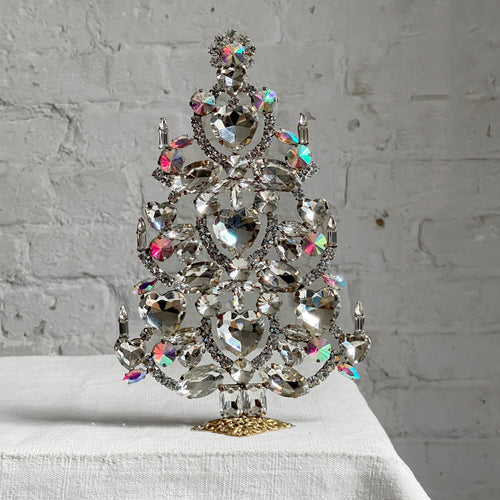 Nostalgic Glass Jeweled Tree with Hearts
