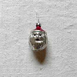 Mini Two-Sided Santa Head Ornament