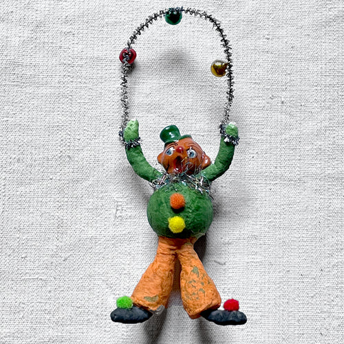 Cotton Clown Ornament