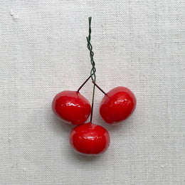 Nostalgic Small Cotton Apple Twist-Tie Ornament Set