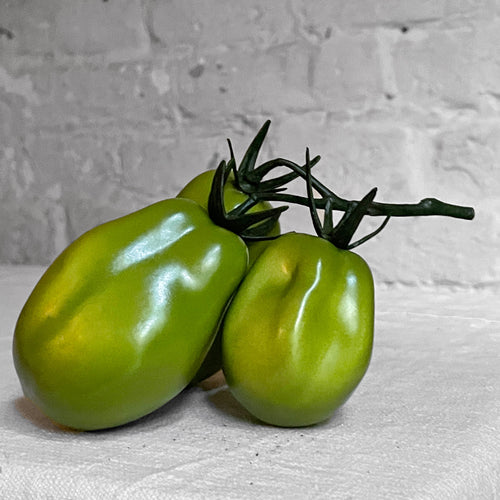 Triple Porcelain Green Plum Tomatoes